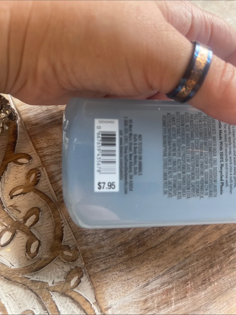 White Barn Fresh Rainfall & Linen Foaming Hand Soap - Light Blue & Gray